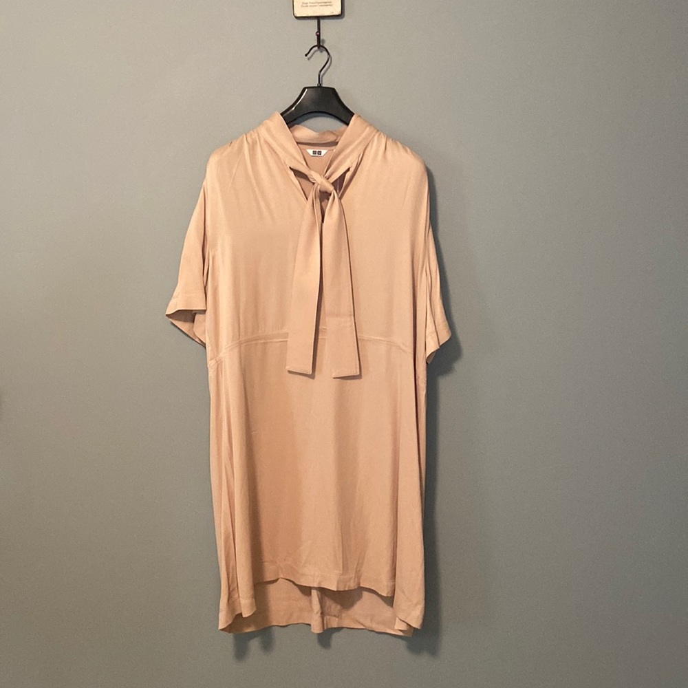 Brand New Uniqlo U Gold Dress Relaxed Cut